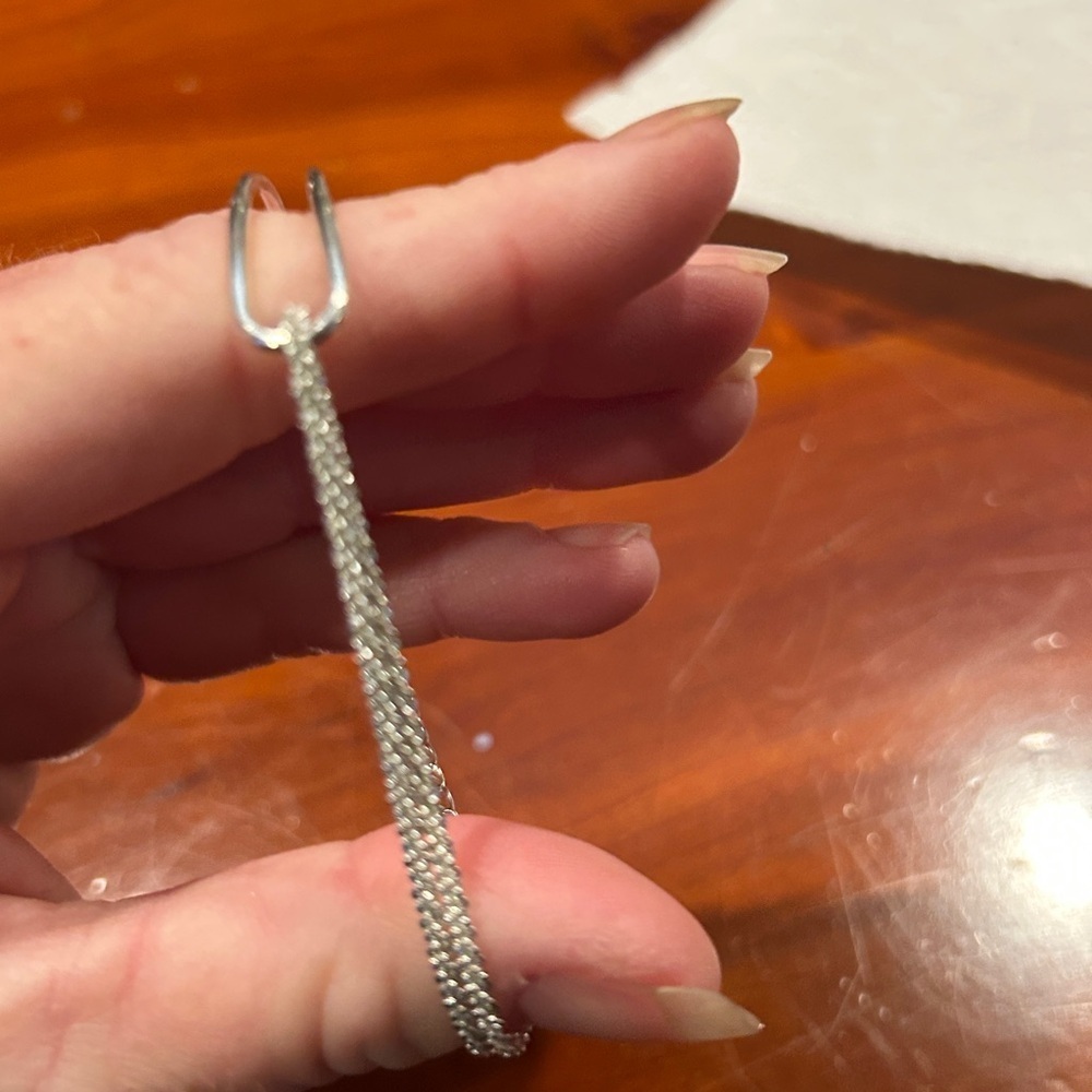 Licol Bracelet Italy .925 Silver Mixed Tubular + Chain Style - Picture 8 of 15